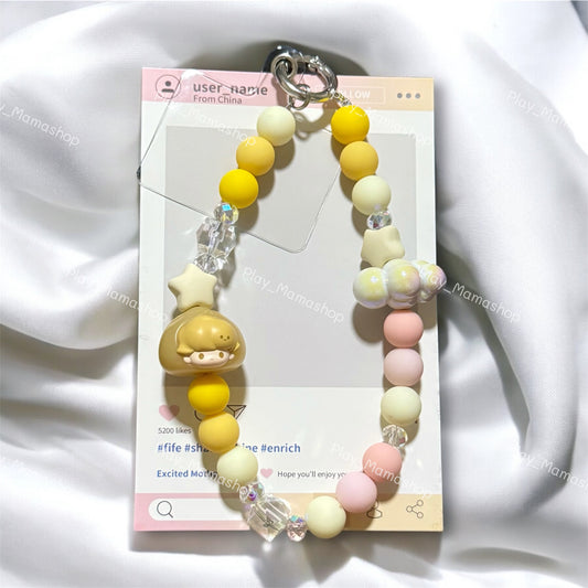 Cute Handmade Phone Strap ft. Popmart Dimoo Popbean (Shanghai Exclusive)